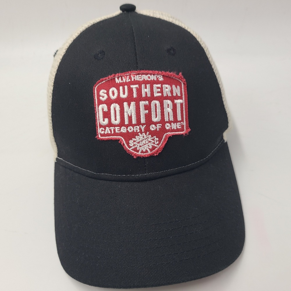 Southern Comfort Hat Snapback Trucker Mesh Black‎ White Whiskey Category of One